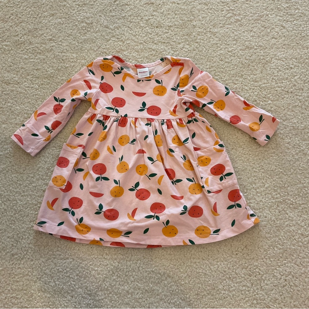 Hanna Andersson Pink Dress with Fruit Pattern